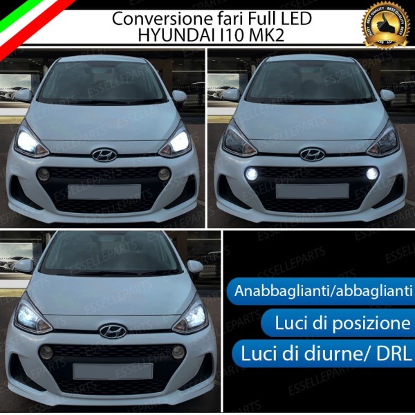 Conversione Fari Full LED 8000 Lumen 6000K LED HYUNDAI I10 MK2