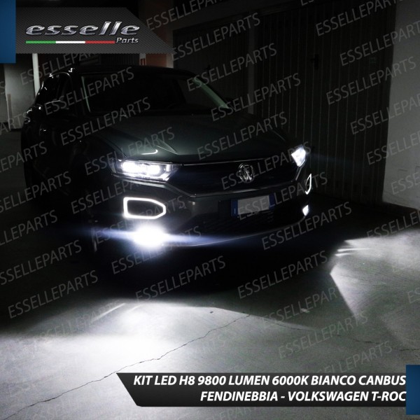 Kit Full LED H8 9800 Lumen 6000K bianco Fendinebbia per VW T-ROC
