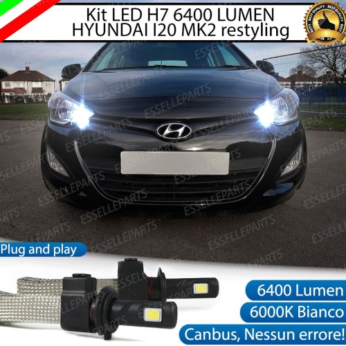 Kit Full LED H7 6400 LUMEN Abbaglianti HYUNDAI I20 I Restyling