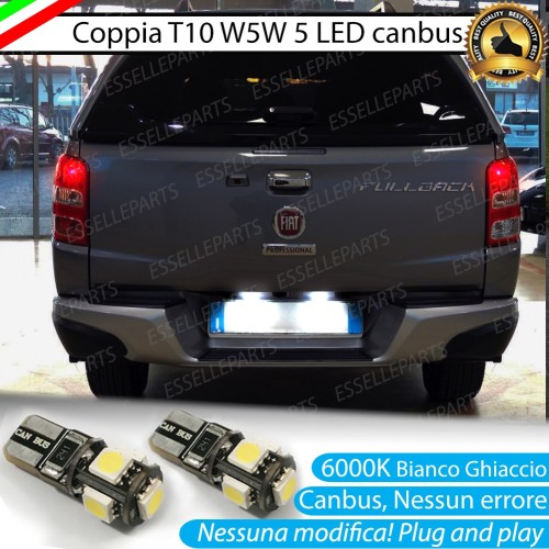 Luci Targa 5 LED Per Fiat Fullback Canbus 6000K Bianco