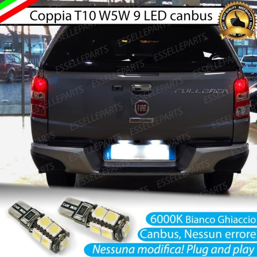 Luci Targa 9 LED per Fiat Fullback Canbus 6000K Bianco