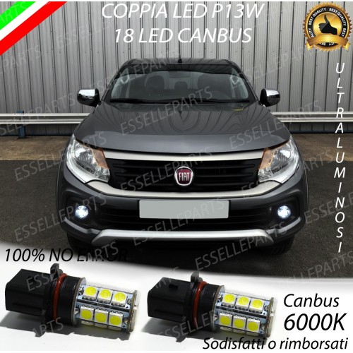 Luci Posizione Diurne LED Fiat Fullback 6000k Bianco Canbus