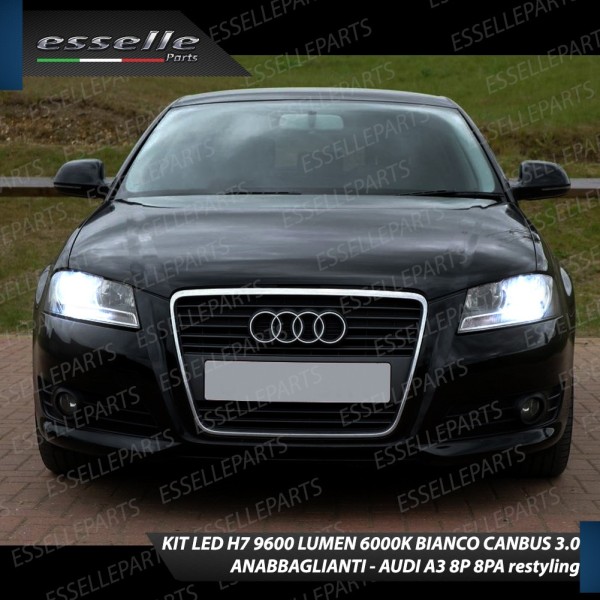 Conversione Fari Full LED 6000K bianco Audi A3 8P Restyling