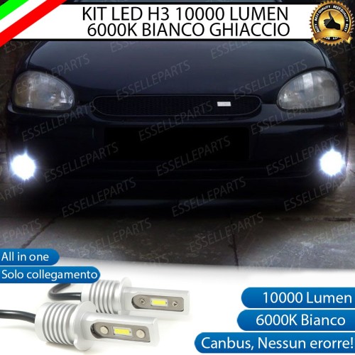 Kit Full LED H3 10000 Lumen Fendinebbia OPEL CORSA B