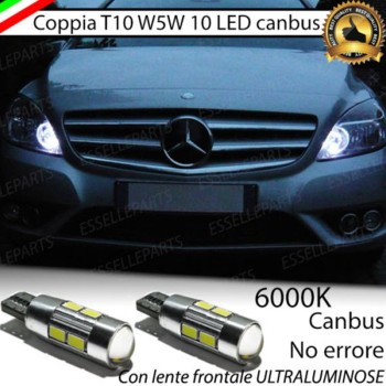 Coppia luci posizione T10 W5W 10 LED canbus 6000K Mercedes Classe B W246 Pre-Restyling Coppia luci posizione T10 W5W 10 LED canbus 6000K Mercedes Classe B W246 Pre-Restyling
