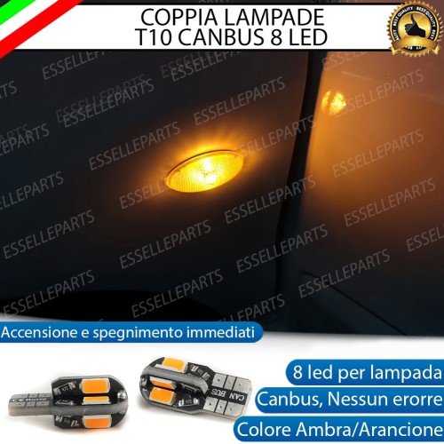 Coppia Lampade T10 W5W 8 LED per Frecce Laterali Alfa Romeo GTV