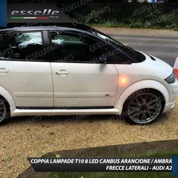 Coppia Lampade T10 W5W 8 LED per Frecce Laterali Audi A2