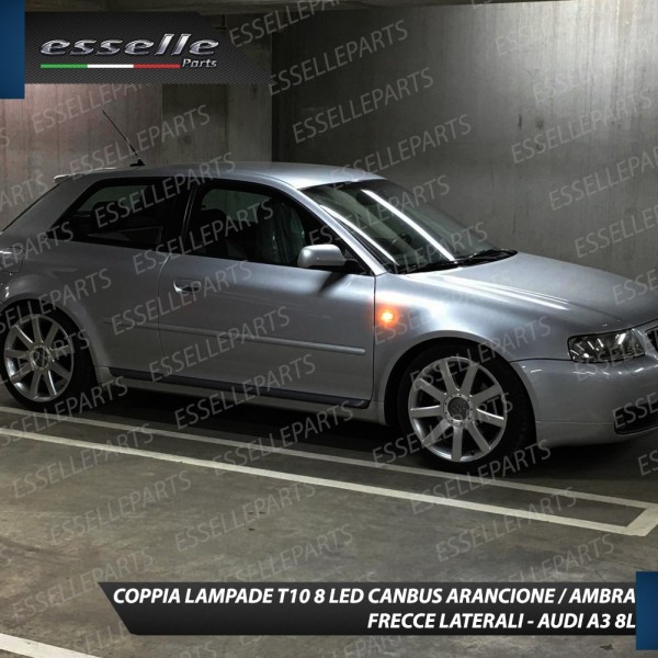 Coppia Lampade T10 W5W 8 LED per Frecce Laterali Audi A3 8L