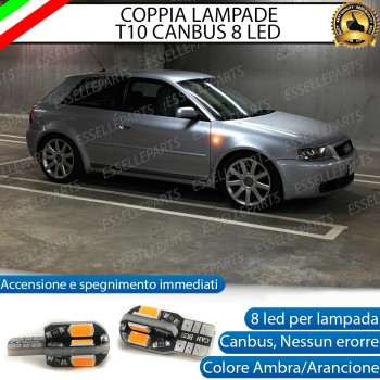 Coppia Lampade T10 W5W 8 LED per Frecce Laterali Audi A3 8L