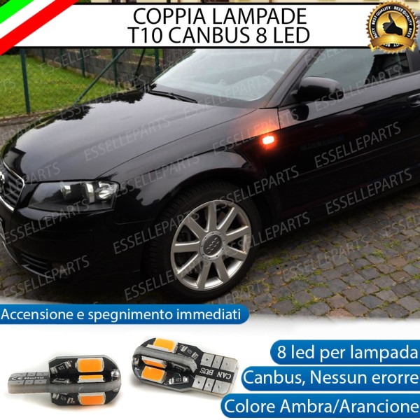 Coppia Lampade T10 W5W 8 LED per Frecce Laterali Audi A3 8P 8PA