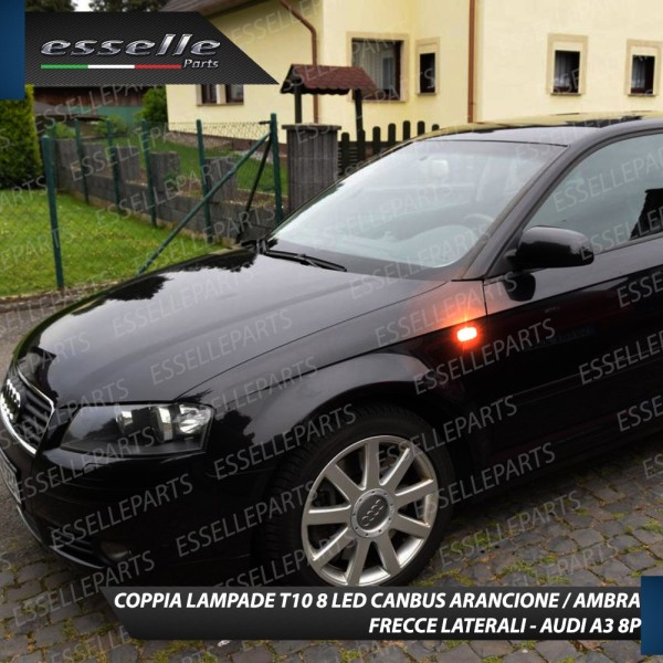 Coppia Lampade T10 W5W 8 LED per Frecce Laterali Audi A3 8P 8PA