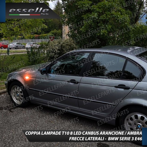 Coppia Lampade T10 W5W 8 LED per Frecce Laterali BMW Serie 3 E46