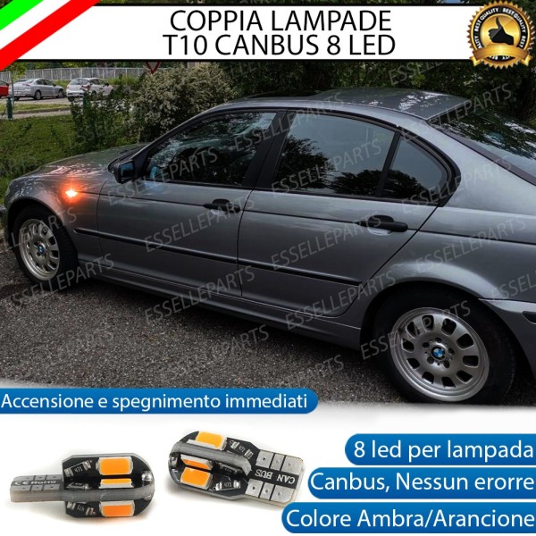 Coppia Lampade T10 W5W 8 LED per Frecce Laterali BMW Serie 3 E46