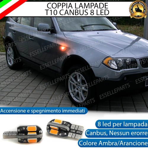 Coppia Lampade T10 W5W 8 LED per Frecce Laterali BMW X3 E83