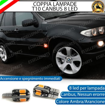 Coppia Lampade T10 W5W 8 LED per Frecce Laterali BMW X5 E53
