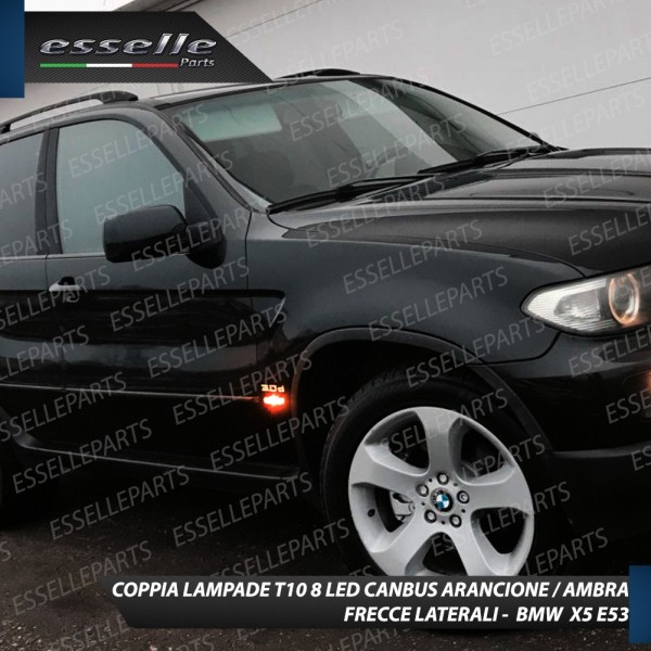 Coppia Lampade T10 W5W 8 LED per Frecce Laterali BMW X5 E53