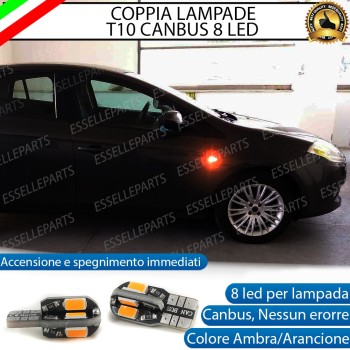 Coppia Lampade T10 W5W 8 LED per Frecce Laterali Fiat Bravo II