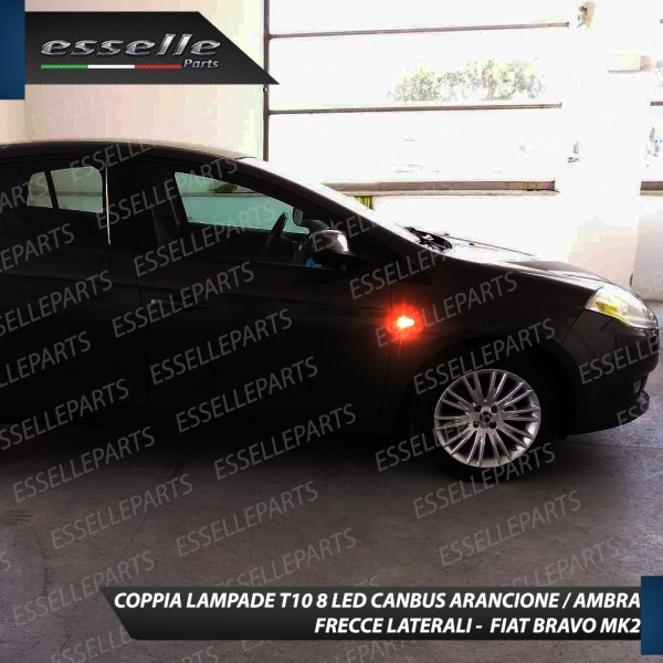 Coppia Lampade T10 W5W 8 LED per Frecce Laterali Fiat Bravo II