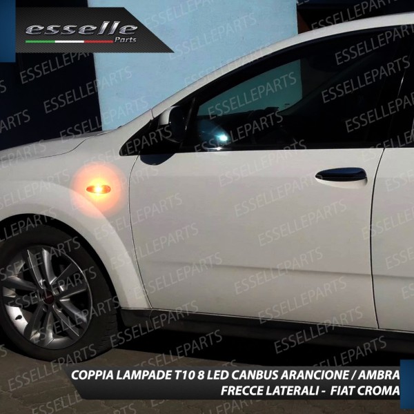 Coppia Lampade T10 W5W 8 LED per Frecce Laterali Fiat Croma