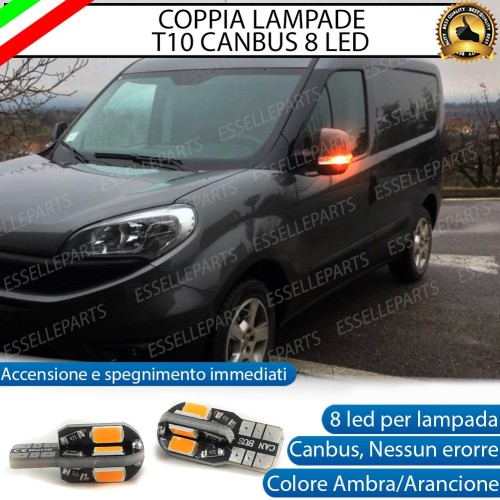 Coppia Lampade T10 W5W 8 LED per Frecce Laterali Fiat Doblo