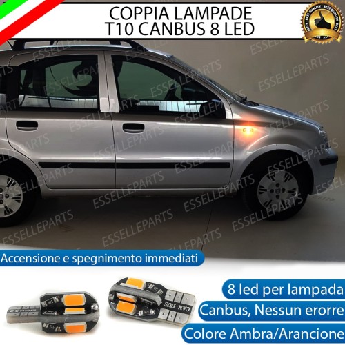 Coppia Lampade T10 8 LED Frecce Laterali Per Fiat Panda 169 Cross Canbus