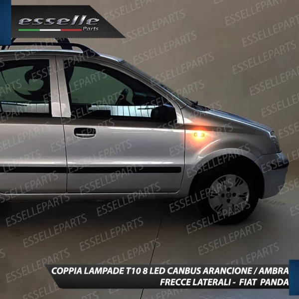 Coppia Lampade T10 8 LED Frecce Laterali Per Fiat Panda 169 Cross Canbus