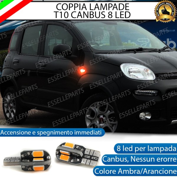 Coppia Lampade T10 W5W 8 LED per Frecce Laterali Fiat Panda III