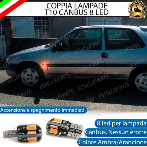 Coppia Lampade T10 W5W 8 LED per Frecce Laterali Citroen Saxo