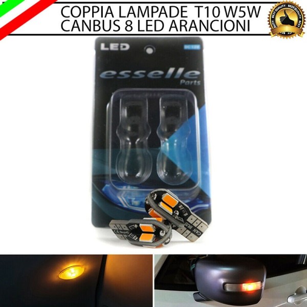 Coppia Lampade T10 W5W 8 LED per Frecce Laterali Lancia Y