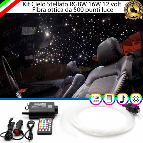 Kit Cielo Stellato Led per Audi A5 B10 500 Fibre Ottiche da 2 Metri Multicolor