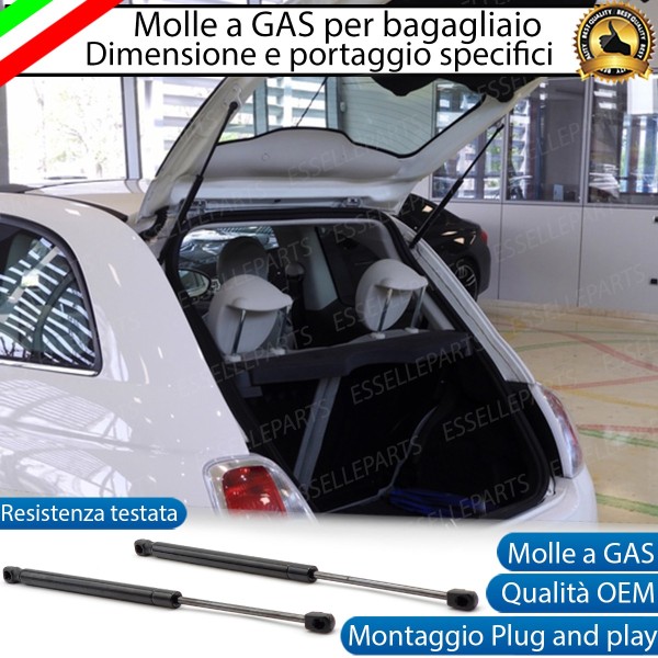 Ammortizzatori molle a gas pistoncini portellone bagagliaio FIAT 500 pre-restyling