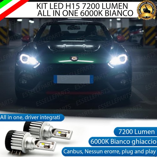 Kit LED H15 per Fiat 124 Spider Abbaglianti / Luci Diurne...