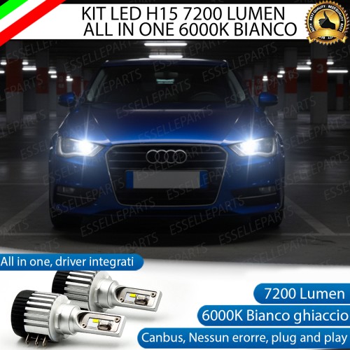 Kit LED H15 Audi A3 8V Pre-Restyling Abbaglianti / Luci...