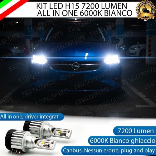 Kit LED H15 per Opel Corsa F Abbaglianti / Luci Diurne...