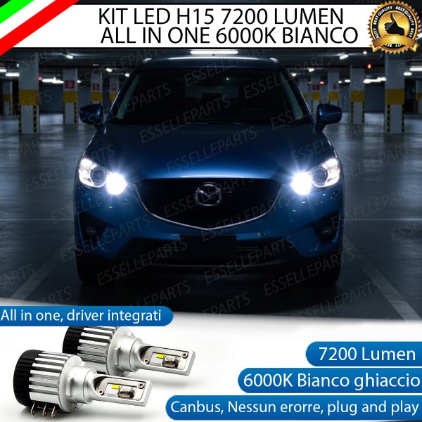 Kit Full LED H15 per Mazda CX-5 7200 Lumen 6000K