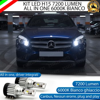 Kit LED H15 per Mercedes GLA X156 Abbaglianti / Luci Diurne 7200 LM Canbus LED