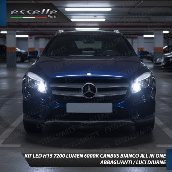 Kit LED H15 per Mercedes GLA X156 Abbaglianti / Luci Diurne 7200 LM Canbus LED