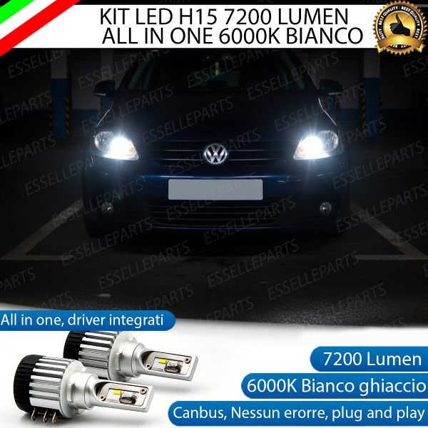 Kit LED H15 per VW Golf plus Dal 2009 Abbaglianti / Luci Diurne 7000 LM Canbus