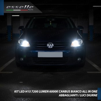 Kit LED H15 per VW Golf plus Dal 2009 Abbaglianti / Luci Diurne 7200 LM Canbus
