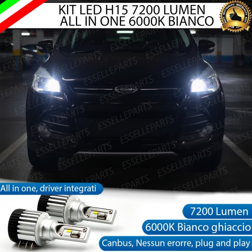 Kit LED H15 per Ford Kuga 2 Abbaglianti / Luci Diurne 7000 Lumen Canbus 6000K