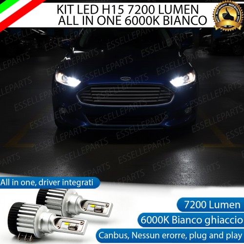 Kit LED H15 per Ford Mondeo MK4 Abbaglianti / Luci Diurne 7000 LM Canbus 6000K