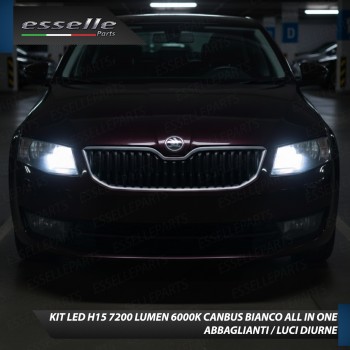 Kit LED H15 Skoda Octavia 5E Pre-Restyling Abbaglianti / Luci Diurne 7200 LM