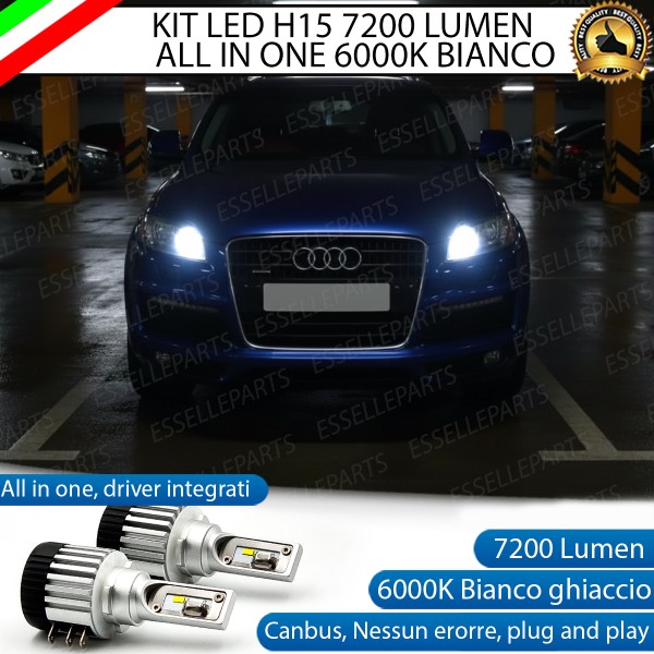 Kit Full LED H15 per Audi Q7 4L Dal 2010 7200 Lumen 6000K