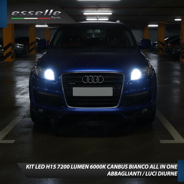Kit Full LED H15 per Audi Q7 4L Dal 2010 7200 Lumen 6000K