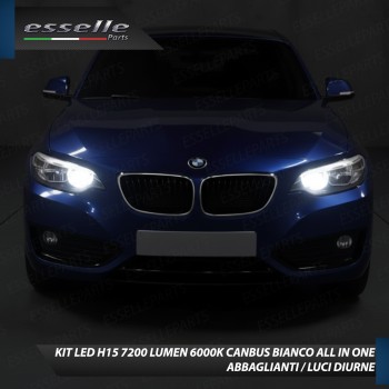 Kit LED H15 per Bmw Serie 2 F22 Abbaglianti / Luci Diurne 7200 Lumen Canbus 6000K