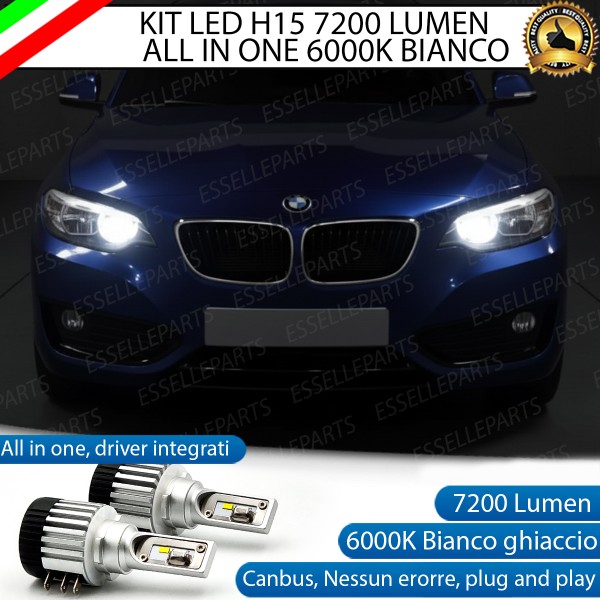 Kit LED H15 per Bmw Serie 2 F22 Abbaglianti / Luci Diurne 7000 Lumen Canbus 6000K