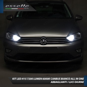 Kit LED H15 VW Sportsvan Fino al 2016 Abbaglianti / Luci Diurne 7200 LM Canbus