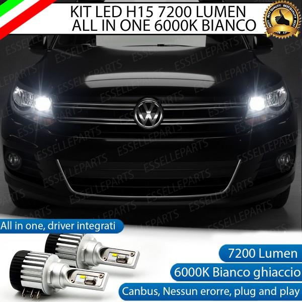 Kit LED H15 per VW Tiguan 5N Restyling Abbaglianti / Luci Diurne 7000 LM Canbus