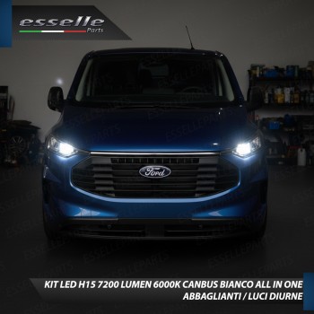 Kit LED H15 per Ford Transit Courier 2 Abbaglianti / Luci Diurne 7200 LM Canbus