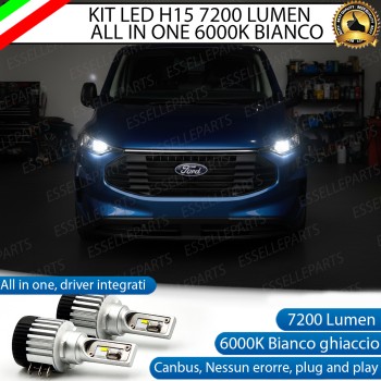 Kit LED H15 per Ford Transit Courier 2 Abbaglianti / Luci Diurne 7000 LM Canbus